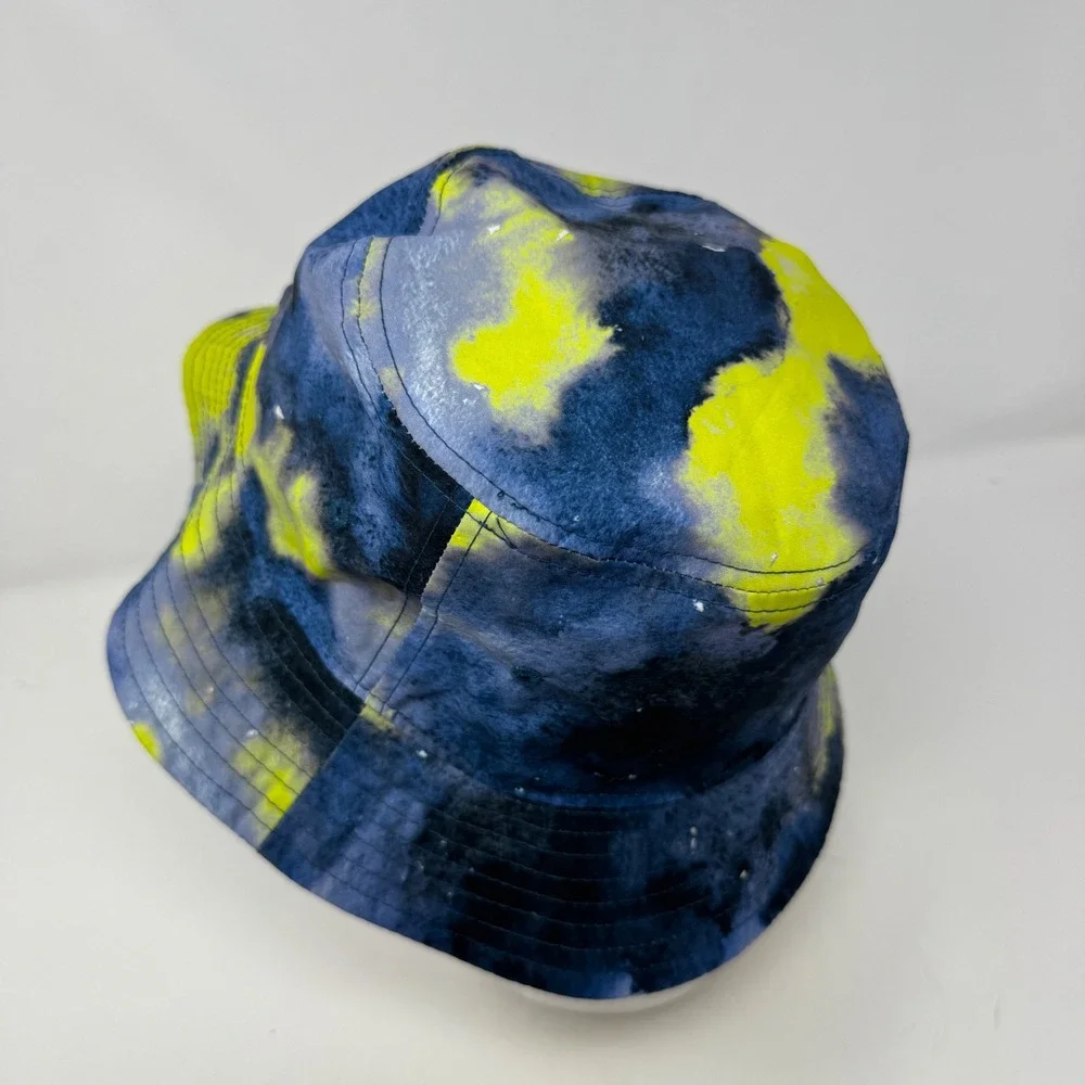 Psycho Bunny Mens Blue Yellow Tie Dye Bucket Hat B6A326W1HT